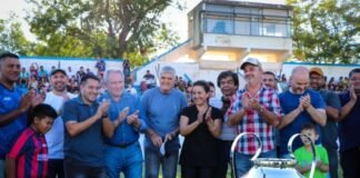 La Liga Chacarera inauguró el nuevo sistema de riego de su cancha