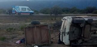 Volcó una camioneta hubo lesionados