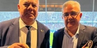 Jalil se reunió con «Chiqui» Tapia en busca de eventos internacionales