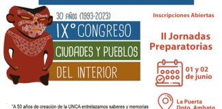 Las Segundas Jornadas Preparatorias para el IX Congreso de Ciudades y Pueblos del Interior se llevarán a cabo en La Puerta