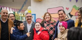 Se inauguro un espacio de usos multiples en APANE Raul Jalil, Fidel Zaenz