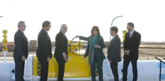 El oficialismo cerró filas detrás de Sergio Massa en la inauguración del gasoducto Néstor Kirchner