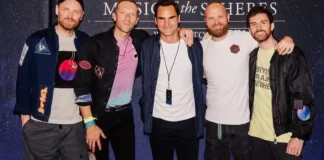 Roger Federer subió al escenario con Coldplay en Zurich