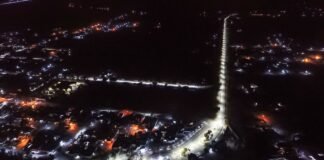 Tinogasta: Raúl Jalil inauguró nuevo asfaltado e iluminación en la Avenida Juan Pablo II