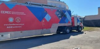 Ya se encuentra en Catamarca el Centro de Entrenamiento Móvil para bomberos