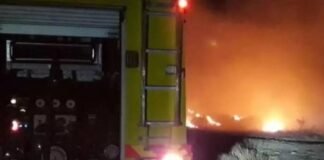Combaten un incendio en el Norte de Capital
