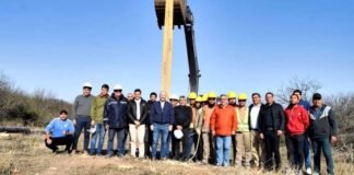 Jalil recorrio el avance del gasoducto Lavalle