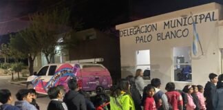 El Cine Móvil visitó Palo Blanco, en Fiambalá