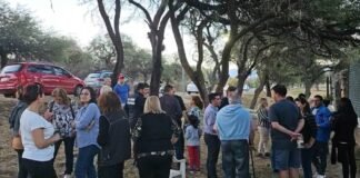 Vecinos de Banda de Varela acompañados de Lucia Corpacci pidieron mayor seguridad en la zona
