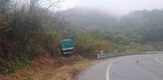 Camión cayó a un precipicio en la Cuesta del Totoral