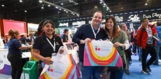 El stand de la Capital, con gran participación de los visitantes