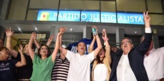 Raúl Jalil dijo que ya hay diálogo con otros espacios políticos para “lograr” la reforma Raul Jalil, Lucia Corpacci, Sebastian Noblega,