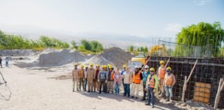 El Gobernador y la intendenta Paulón visitaron la obra del puente de Medanitos