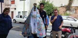 La Madre del Valle visita Inspección General municipal y Policía Federal