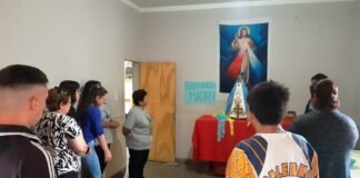 La Virgen visitó el Hogar de Cristo