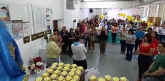 Emotivo recibimiento a la Virgen en la Dirección de Catastro