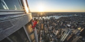 Jared Leto escaló el Empire State para anunciar la gira mundial 2024 de Thirty Seconds to Mars.