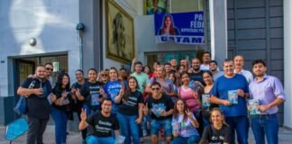 La Generación Intermedia de Catamarca militando la candidatura “Massa Presidente”