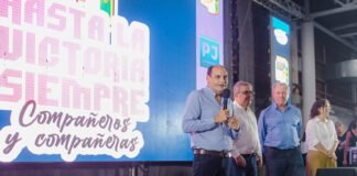 Raúl, Gustavo y Lucía celebraron con la militancia catamarqueña