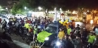 Bendición de los biciperegrinos a su arribo al Santuario Catedral