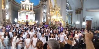 Emocionado homenaje de los niños de la Catequesis y sus catequistas a la Virgen