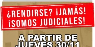Judiciales refuerzan medidas, solo trabajaran hasta las 10 hs y por la tarde hasta las 18 hs