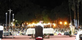 Las familias honraron a la Madre del Valle