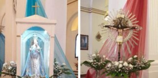Se inició la novena en honor de la Virgen de Belén y del Santo Cristo de los Milagros