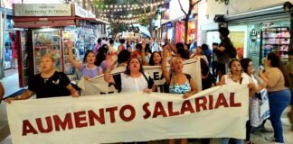 Gran movilización de docentes autoconvocados y trabajadores en lucha