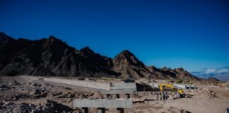 Buen ritmo en la obra del puente sobre el río Los Árboles que conectará Fiambalá con Las Termas