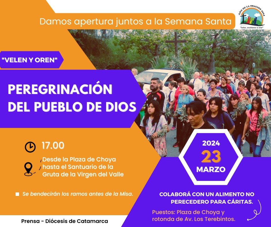 La Peregrinación del Pueblo de Dios partirá desde la Plaza de Choya