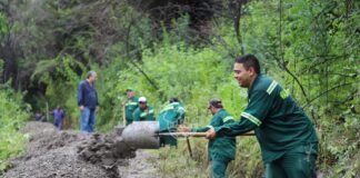 Recorrieron zonas afectadas por el temporal