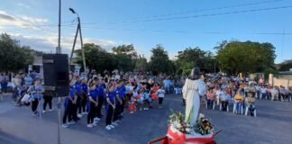 Celebraron a Jesús Misericordioso en el barrio 9 de Julio