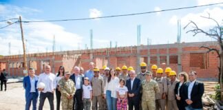 Raúl Jalil y la vicepresidente Villarruel visitaron las obras para el Ejército