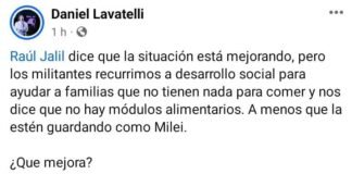 Lavatelli ex secretario de Deportes criticó la gestion de Raul Jalil