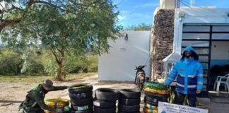 Secuestran neumáticos y 6 kg de hoja de coca