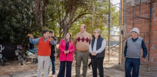 Raúl Jalil supervisó las obras del moderno Polideportivo que se construye en Valle Viejo