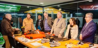 Raúl Jalil y el presidente del Banco Nación visitaron la planta Confecat