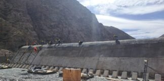 Reinversión de fondos mineros: avanzan obras del azud nivelador y acueducto en Fiambalá