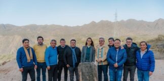 Jalil e intendentes recorrieron los avances de obra en la Cuesta de Zapata