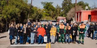 Raúl y Gustavo inauguraron el asfaltado en Banda de Varela