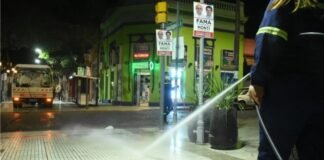 Barrido y limpieza en toda la Capital