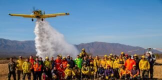 Capacitación en Medios Aéreos para Combatir Incendios Forestales en Los Varelas