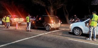 Control vehicular en Ruta Provincial N°1