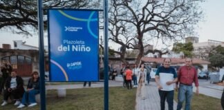 Fiesta barrial con la puesta de valor de la Plaza del Niño