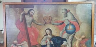 Presentan cuadros coloniales restaurados del Oratorio de los Acuña