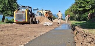 Avances en la construcción de cordones cunetas en Los Altos