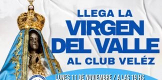 El club Vélez Sarsfield se prepara para recibir a la Virgen