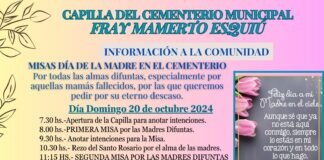 Misas por las madres difuntas en el cementerio municipal