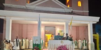 Pomán: El Obispo presidió la Misa en la segunda jornada de la Semana Bíblica Nacional